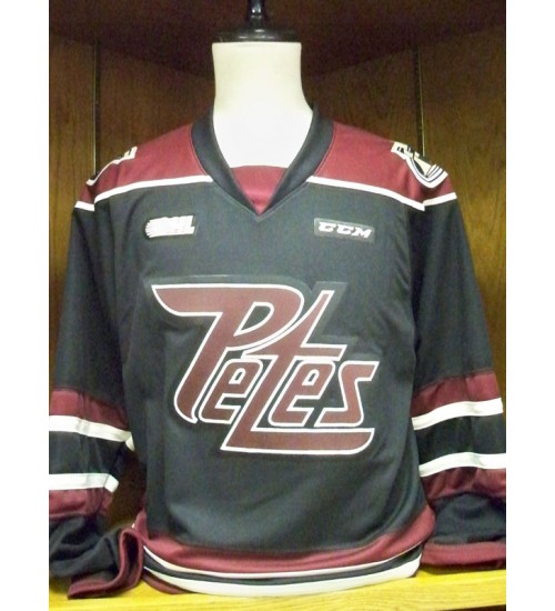 Custom OHL Peterborough Petes 2014-Pres Road Hockey Jersey Black